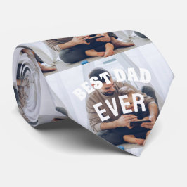 Bester Vater je benutzerdefinierte Foto-Collage Er Krawatte