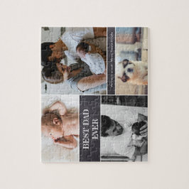 Bester Vater je benutzerdefinierte Fotokollagenfam Puzzle