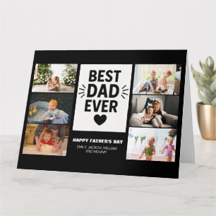 Bester Vater je benutzerdefinierten 6-FotoCollage Karte