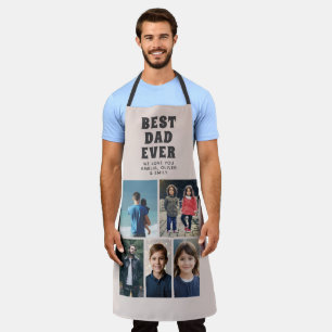 Bester Vater je benutzerdefinierten 6-FotoCollage Schürze