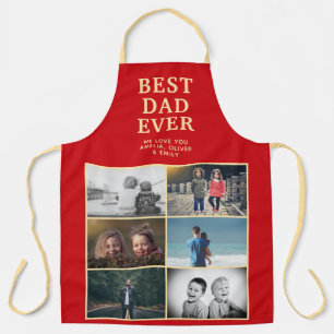 Bester Vater je benutzerdefinierten 6-FotoCollage Schürze