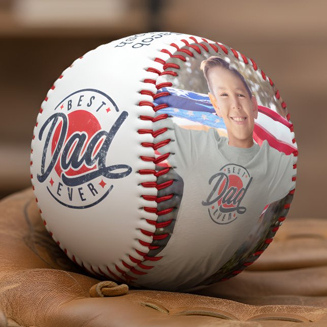 Bester Vater je benutzerdefinierten Foto Baseball (Von Creator hochgeladen)