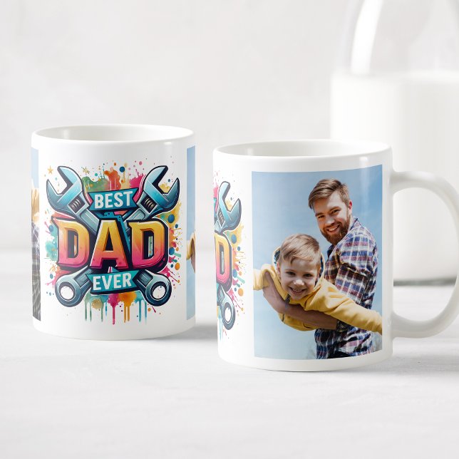 Bester Vater je benutzerdefinierten Fotos Handyman Kaffeetasse (Von Creator hochgeladen)