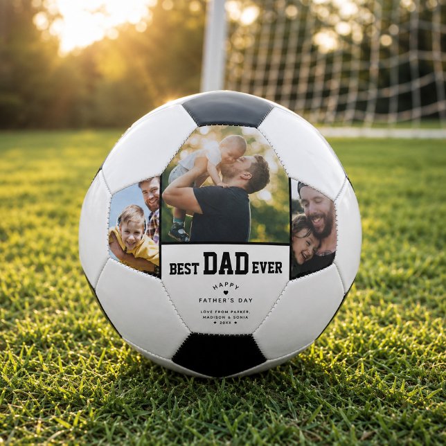 Bester Vater je benutzerdefinierter 3-Farb-Foto-Ta Fußball (Von Creator hochgeladen)