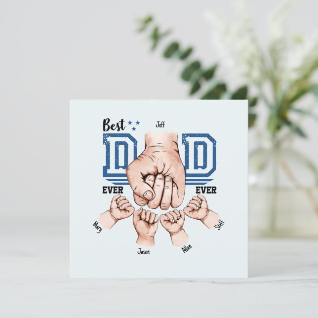 Bester Vater je benutzerdefinierter Faustschlag -  (Stehend Vorderseite)