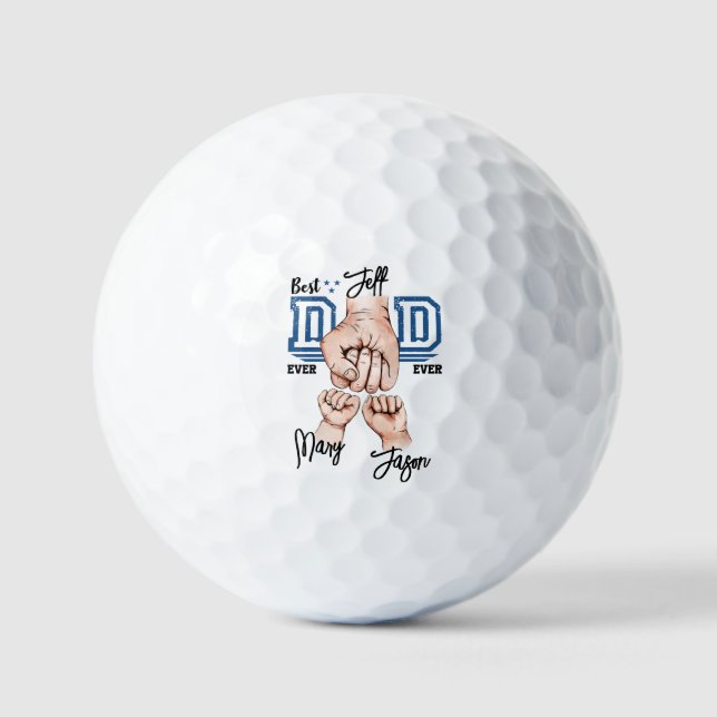 Bester Vater je benutzerdefinierter Faustschlag -  Golfball (Vorderseite)