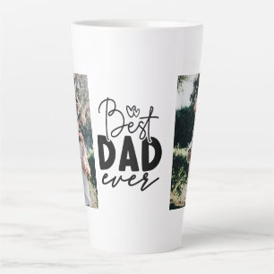 Bester Vater je benutzerdefiniertes 2-Foto-Doppels Milchtasse