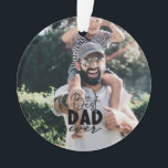 Bester Vater je benutzerdefiniertes 2-Foto-Doppels Ornament<br><div class="desc">Bester Vater je kundenspezifisches 2-Foto-Doppelseitiges Ornament</div>