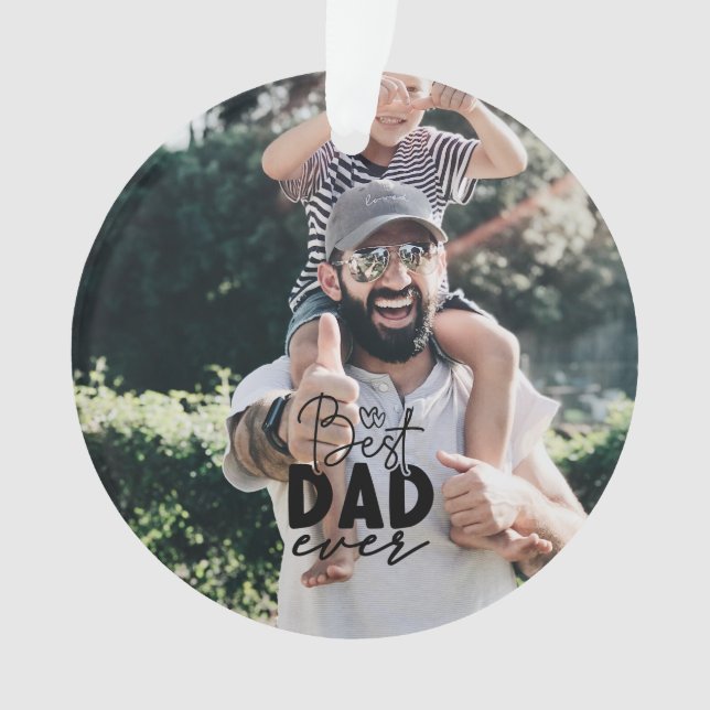 Bester Vater je benutzerdefiniertes 2-Foto-Doppels Ornament (Vorderseite)