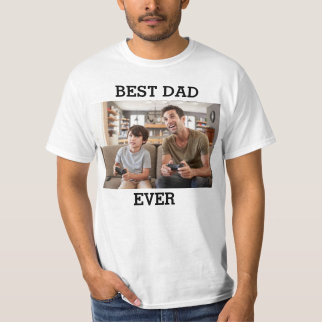 Bester Vater je benutzerdefiniertes Foto Erstellen T-Shirt (Vorderseite)