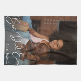 Bester Vater je benutzerdefiniertes Foto Geschirrtuch