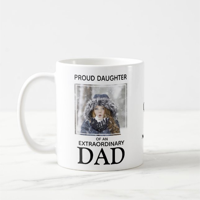 Bester Vater je benutzerdefiniertes Foto Kaffeetasse (Links)