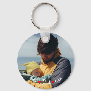 Bester Vater je benutzerdefiniertes Foto Schlüsselanhänger