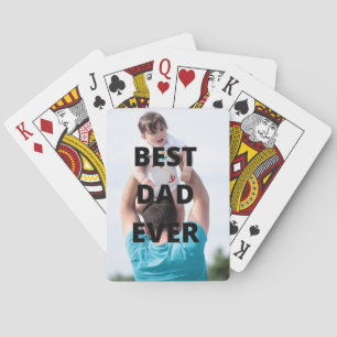 Bester Vater je benutzerdefiniertes Foto Spielkarten
