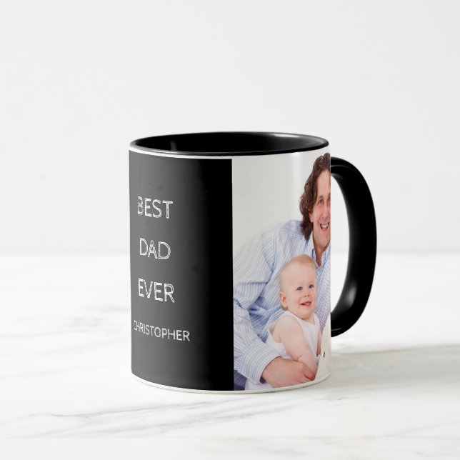 Bester Vater je benutzerdefiniertes Foto Tasse (VorderseiteRechts)