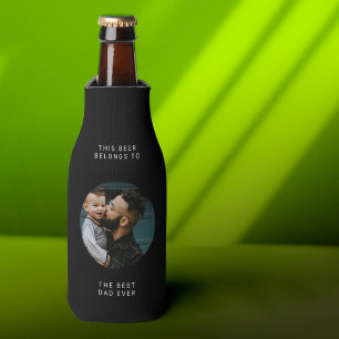 Bester Vater je   Benutzerdefiniertes Foto und Tex Flaschenkühler