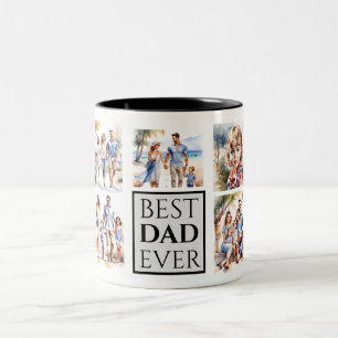 Bester VATER je benutzerdefiniertes Fotomaterial Zweifarbige Tasse