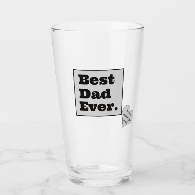 Bester Vater je Bierglas Glas (Vorderseite)