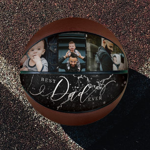 Bester Vater je Black Marble Vathers Day Collage Basketball