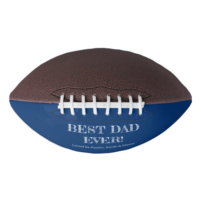 Bester Vater je Blau Personalisiert Football (Vorderseite)