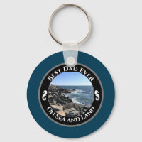 Bester Vater je blauer Atlantik Felsstrand