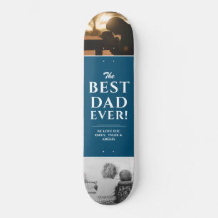 Bester Vater je Blauer Vater Tag 2 FotoCollage Skateboard