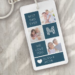 Bester Vater je Blue Fotos Vatertag Schlüsselanhänger<br><div class="desc">Das perfekte Geschenk für den Vatertag</div>