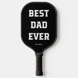 Bester Vater je | Bold Modern Black Pickleball Schläger