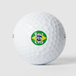 Bester Vater je Brasilien Flagge Golfball