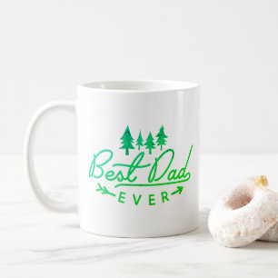 Bester Vater je Bright Green Vintag Typografie Kaffeetasse