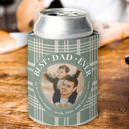 Bester Vater je Buffalo Karierte Custom Foto Väter Dosenkühler