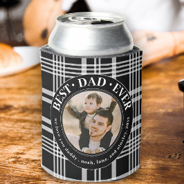 Bester Vater je Buffalo Karierte Custom Foto Väter Dosenkühler