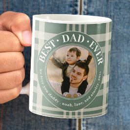 Bester Vater je Buffalo Karierte Custom Foto Väter Kaffeetasse
