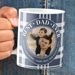 Bester Vater je Buffalo Karierte Custom Foto Väter Kaffeetasse