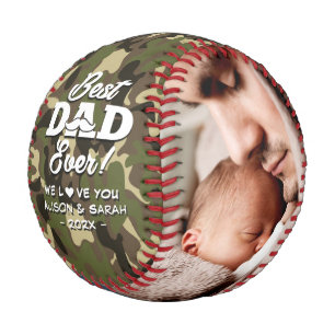 Bester Vater je Camouflage Military Vaterschaft Fo Baseball