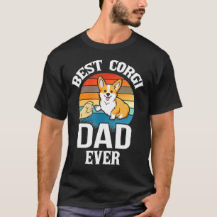 Bester Vater je Corgi Retro Vintag T-Shirt