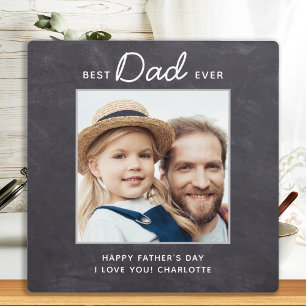 Bester VATER je Custom Foto Chalkboard Vatertag Fotoplatte