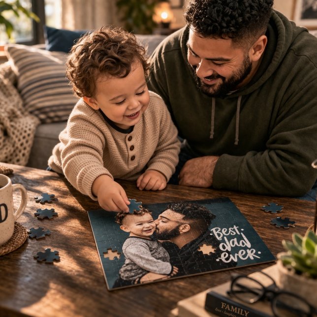 Bester Vater je Custom Foto Vatertag Geschenk Puzzle (Von Creator hochgeladen)