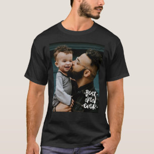Bester Vater je Custom Foto Vatertag Geschenk  T-Shirt