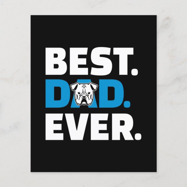 Bester Vater je | Dog Lover Gift Flyer (Vorne)