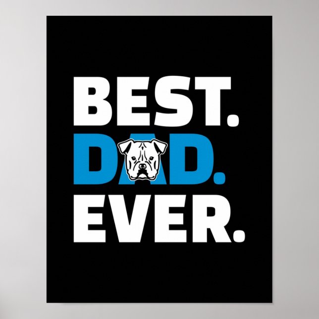 Bester Vater je | Dog Lover Gift Poster (Vorne)