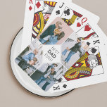 Bester Vater je Einfache FotoCollage Spielkarten<br><div class="desc">Moderne und einfache Spielkarten für den besten Vater aller Zeiten.</div>