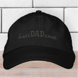 Bester Vater je Einfache moderne Typografie Bestickte Baseballkappe<br><div class="desc">Bester Vater je einfache Typografie.</div>