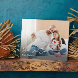 Bester Vater je einfaches benutzerdefiniertes Foto Fotoplatte