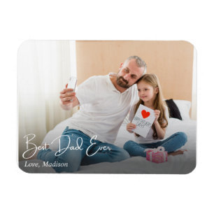 Bester Vater je einfaches benutzerdefiniertes Foto Magnet
