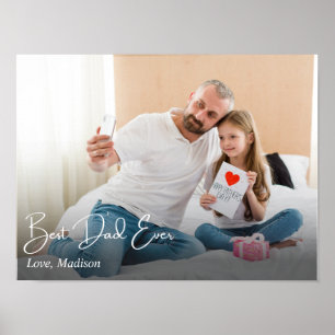 Bester Vater je einfaches benutzerdefiniertes Foto Poster