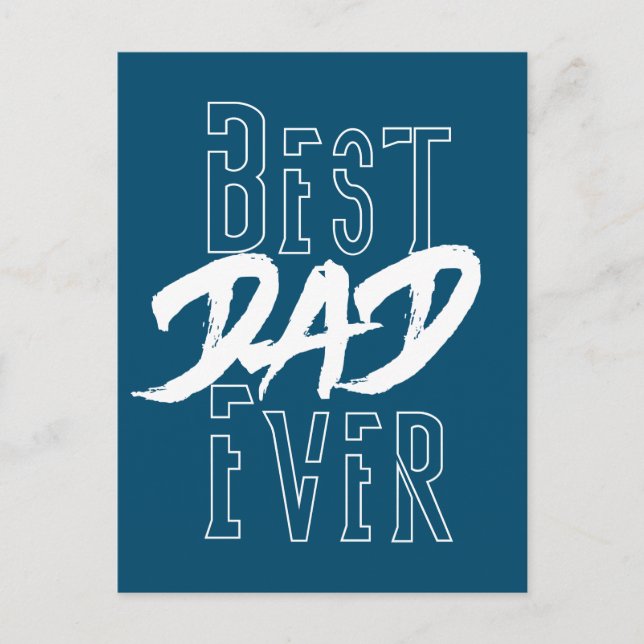 Bester Vater je Einladung Postkarte (Vorderseite)
