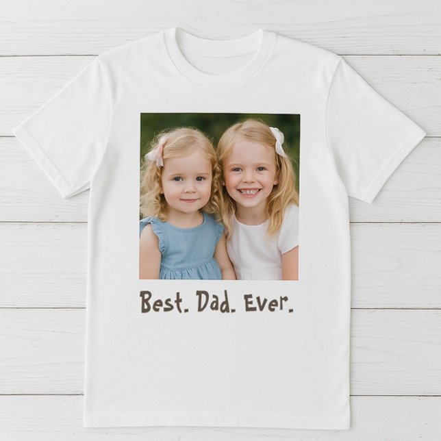 Bester Vater je Familie Foto T-Shirt (A Father’s Day gift straight from the heart – personalize with your favorite photo.)