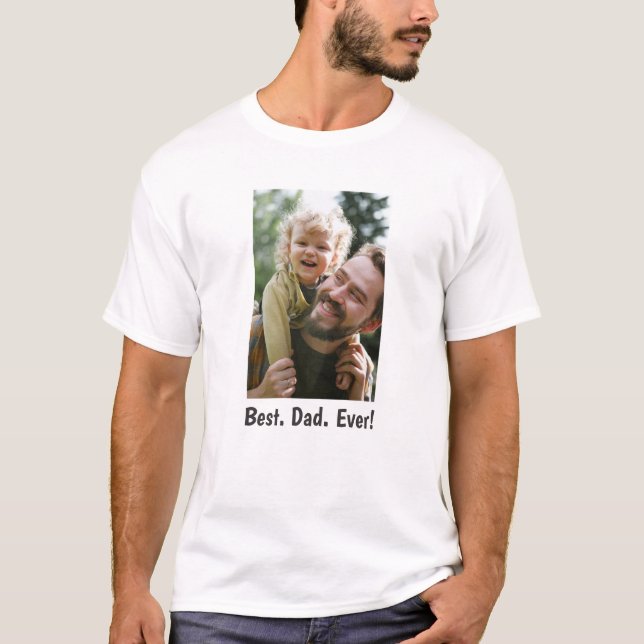 Bester Vater je Familie Foto T - Shirt (Vorderseite)