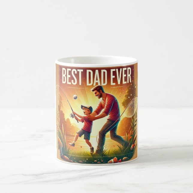 Bester Vater je Fangabenteuer Kaffeetasse (Mittel)